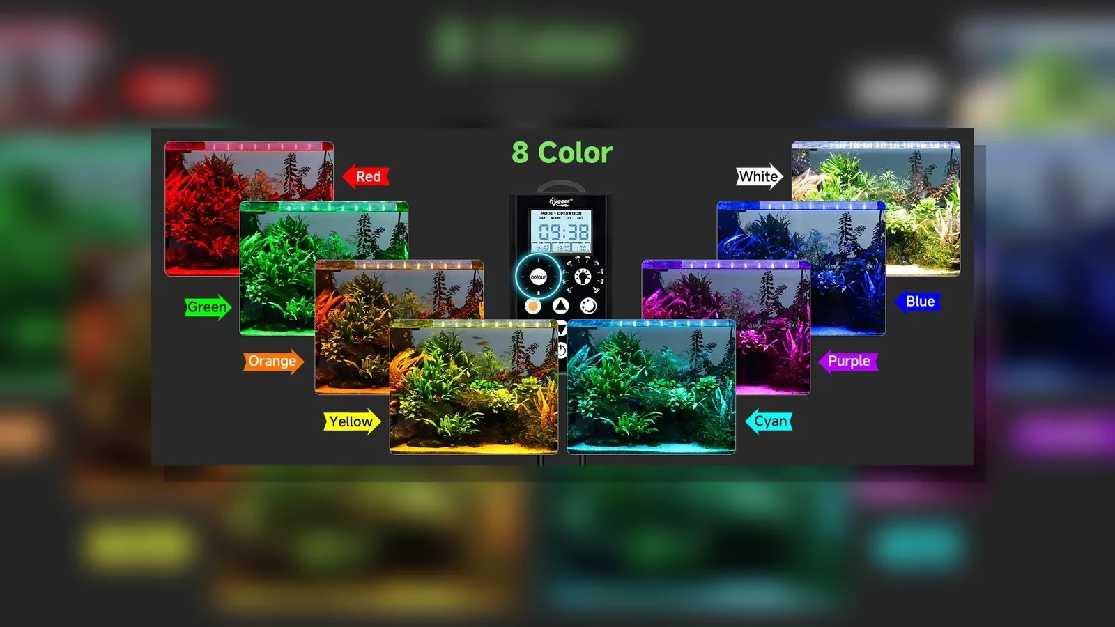 Aquarium plants gradually acclimatised to a brighter LED